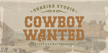Cowboy Wanted Font Poster 1