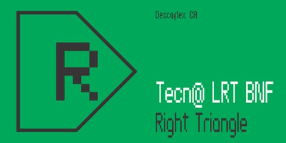Tecna Light Left Triangle BNF Font Poster 5