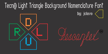 Tecna Light Left Triangle BNF Font Poster 1