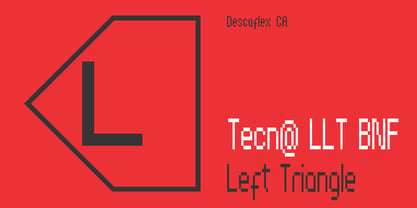 Tecna Light Left Triangle BNF Font Poster 4