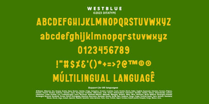 Westblue Font Poster 9