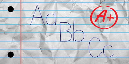 ABC Dotted Tracing Font Poster 4