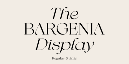 Bargenia Font Poster 1