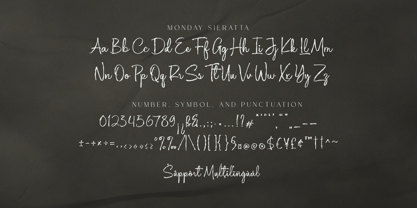 Monday Sieratta Font Poster 9