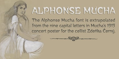 Alphonse Mucha Font Poster 1