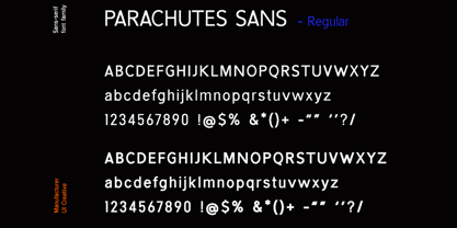 Parachutes Sans Fuente Póster 5