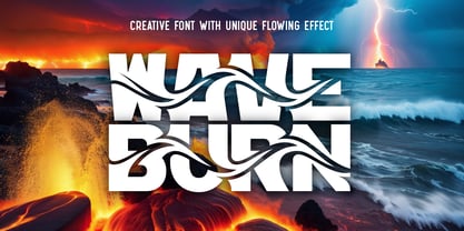 Wave Burn Font Poster 1