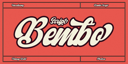 Bembo Script Font Poster 1
