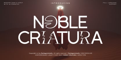 Noble Criatura Font Poster 1