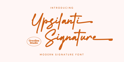 Ypsilanti Signature Font Poster 1