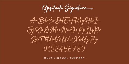 Ypsilanti Signature Font Poster 8