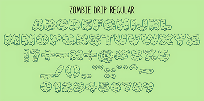 Zombie Drip Font Poster 4