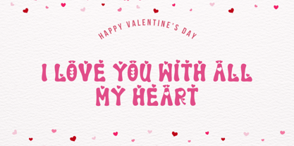 Pink Valentine Font Poster 3