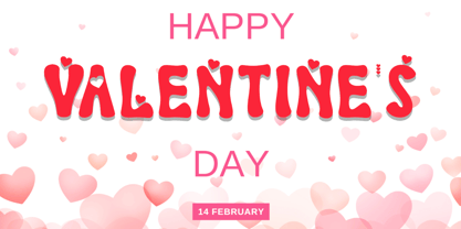 Pink Valentine Font Poster 2