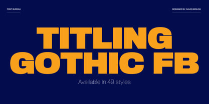 Titling Gothic FB Font Poster 1