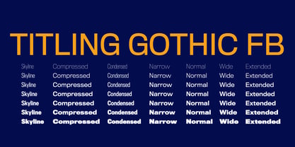 Titling Gothic FB Font Poster 7