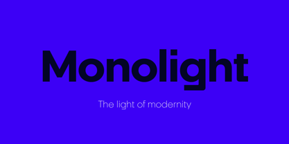 Monolight Font Poster 1