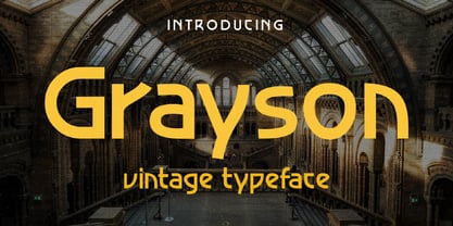 Grayson 1940s Art Deco Typeface Fuente Póster 1