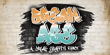 Break Age Graffiti Font Poster 1