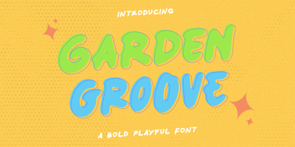 Playful Garden Groove font Fuente Póster 1