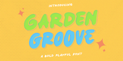 Playful Garden Groove font Font Poster 1