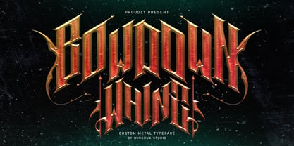 Bowdown Metal Font Poster 1