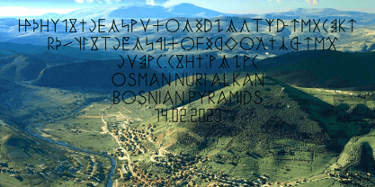 Ongunkan Bosnia Pyramid Font Poster 1