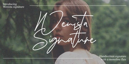 Wenista Signature Font Poster 1