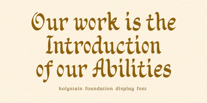 Holystain Font Poster 2