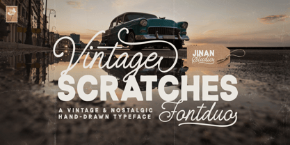 Vintage Scratches Font Poster 2