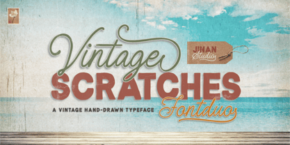 Vintage Scratches Font Poster 1