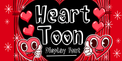 Heart Toon Font Poster 1