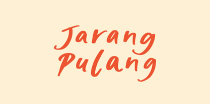 Jarang Pulang Font Poster 1