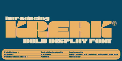 Kreak Display Font Poster 1