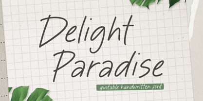 Delight Paradise Font Poster 1