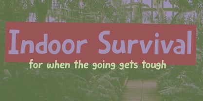 Indoor Survival Font Poster 1