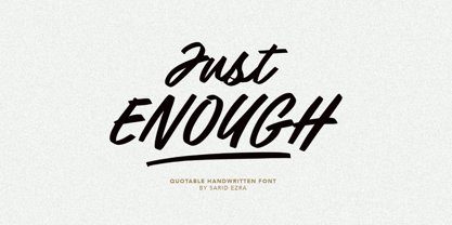 Just Enough Font Poster 1