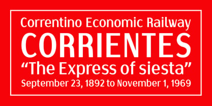 Correntino Railway Font Poster 1