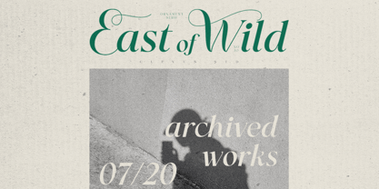East of Wild Font Poster 1