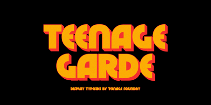 Teenage Garde Font Poster 1