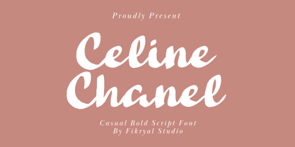 Celine Chanel Font Poster 1