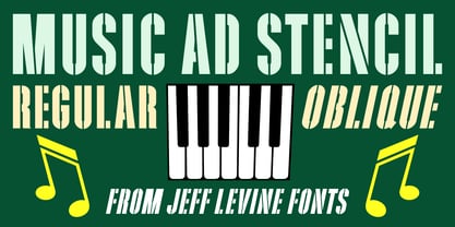 Music Ad Stencil JNL Font Poster 1