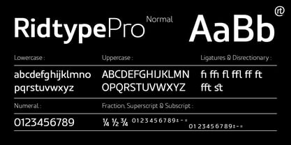 Ridtype Pro Font Poster 8