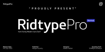 Ridtype Pro Font Poster 2