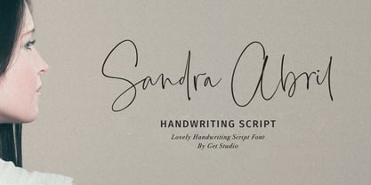 Sandra Abril Script Font Poster 1