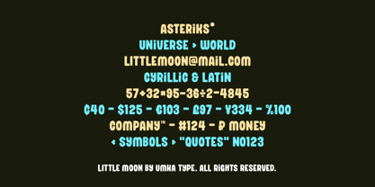 Little Moon Font Poster 10