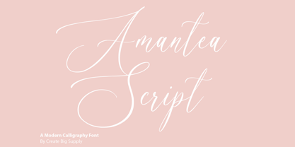 Amantea Script Font Poster 1