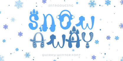 Snow Away Font Poster 1