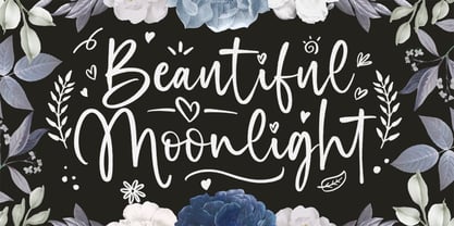 Beautiful Moonlight Font Poster 1