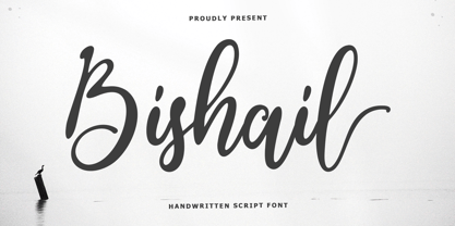 Bishail Script Font Poster 1